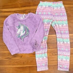 Kids Bmagical by Btween Fleece Unicorn Pajama Set Size 8
